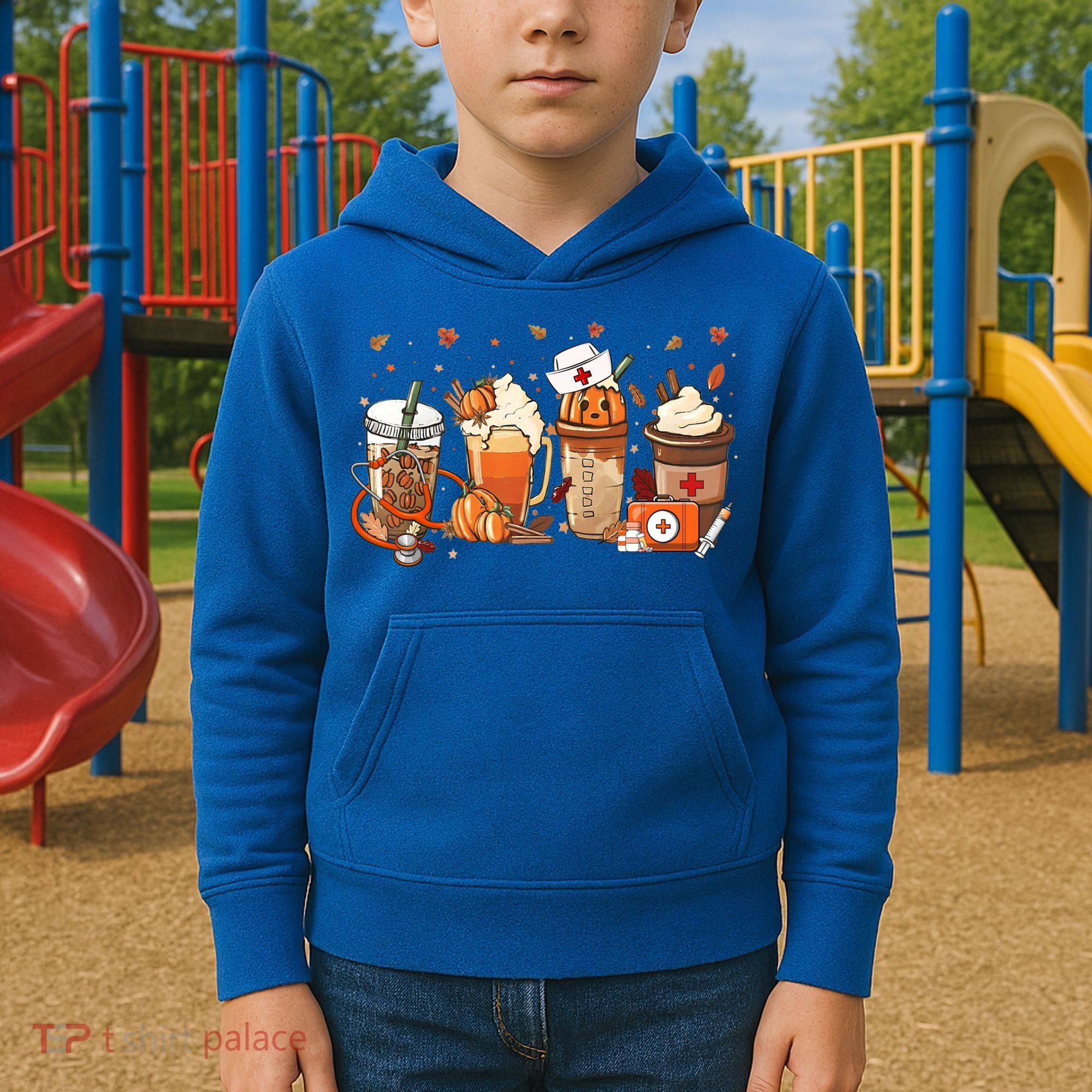 Fall Vibes And That Cna Nurse Life Nurse Fall Thanksgiving Meaningful Gift Kids Hoodie