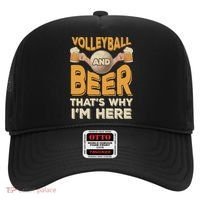Funny Volleyball And Beer That's Why I'm Here For Volleyball Player Hat thumb 0
