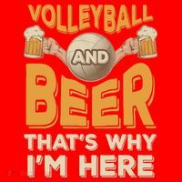 Funny Volleyball And Beer That's Why I'm Here For Volleyball Player Santa Hat thumb 1