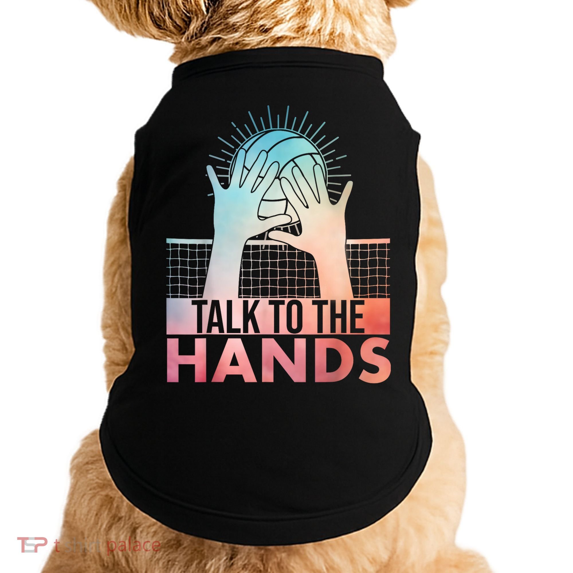 Funny Volleyball Art For Blocker Volleyball Player Doggie Tank