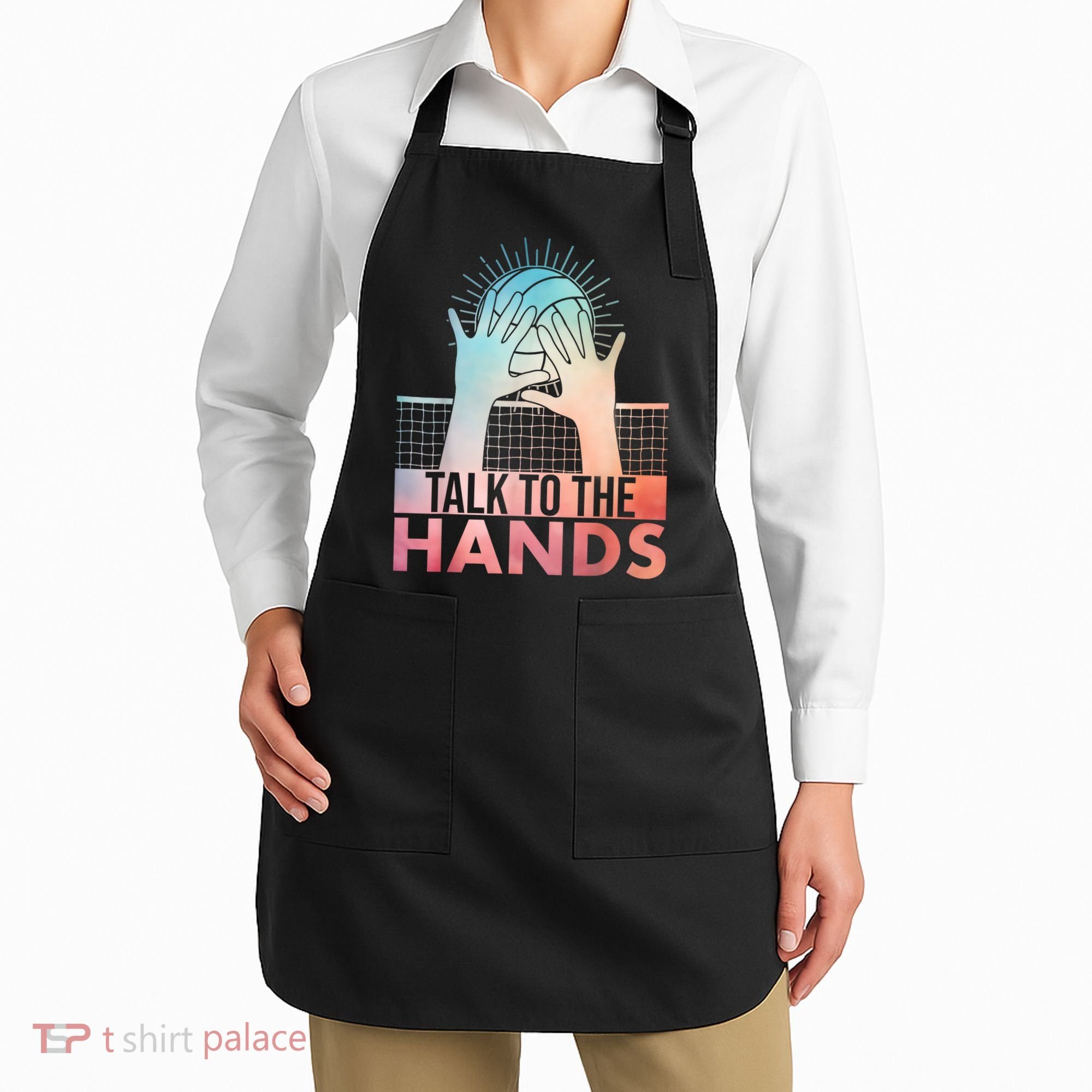 Funny Volleyball Art For Blocker Volleyball Player Apron
