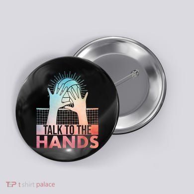 Funny Volleyball Art For Blocker Volleyball Player Button