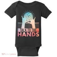 Funny Volleyball Art For Blocker Volleyball Player Baby Bodysuit thumb 0