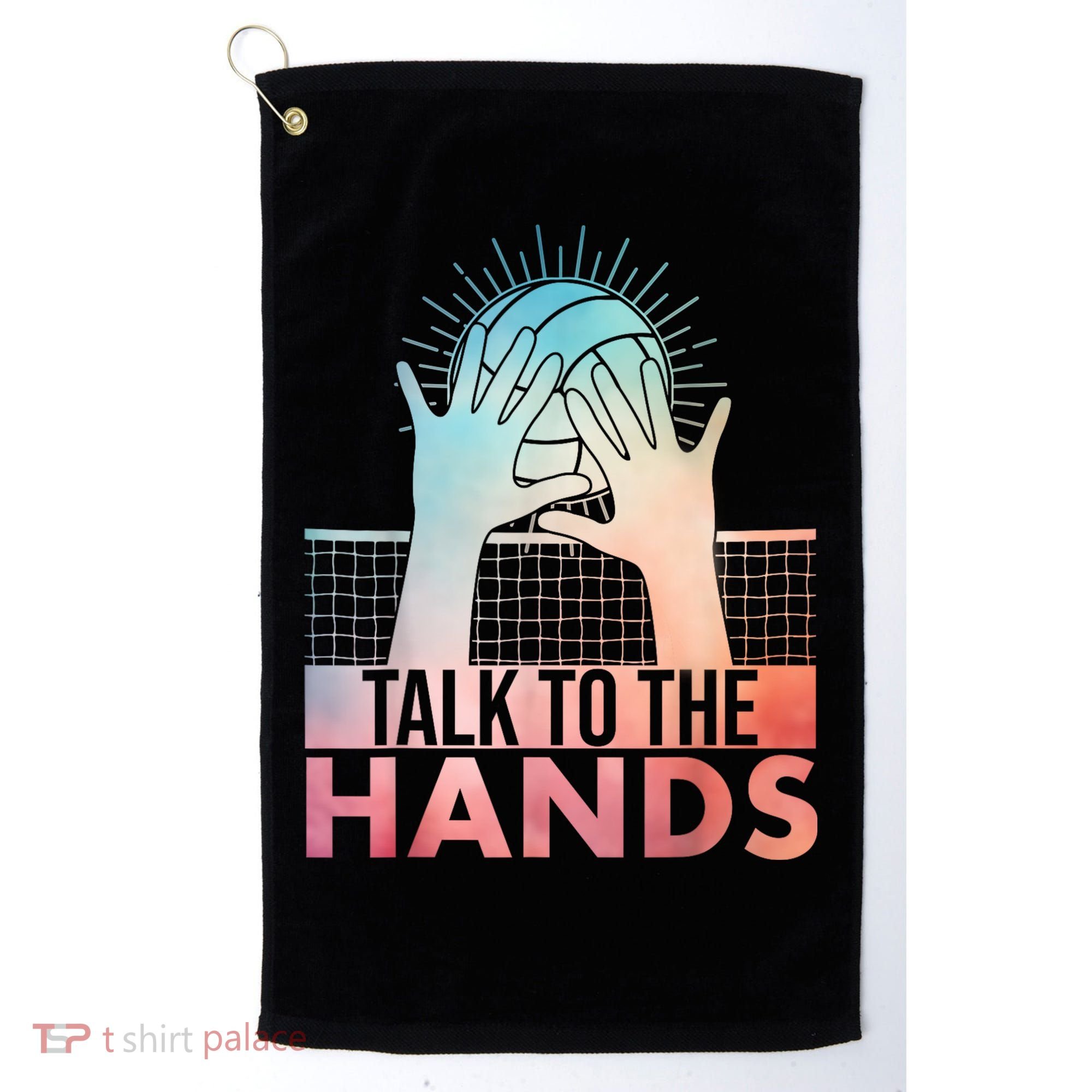 Funny Volleyball Art For Blocker Volleyball Player Golf Towel
