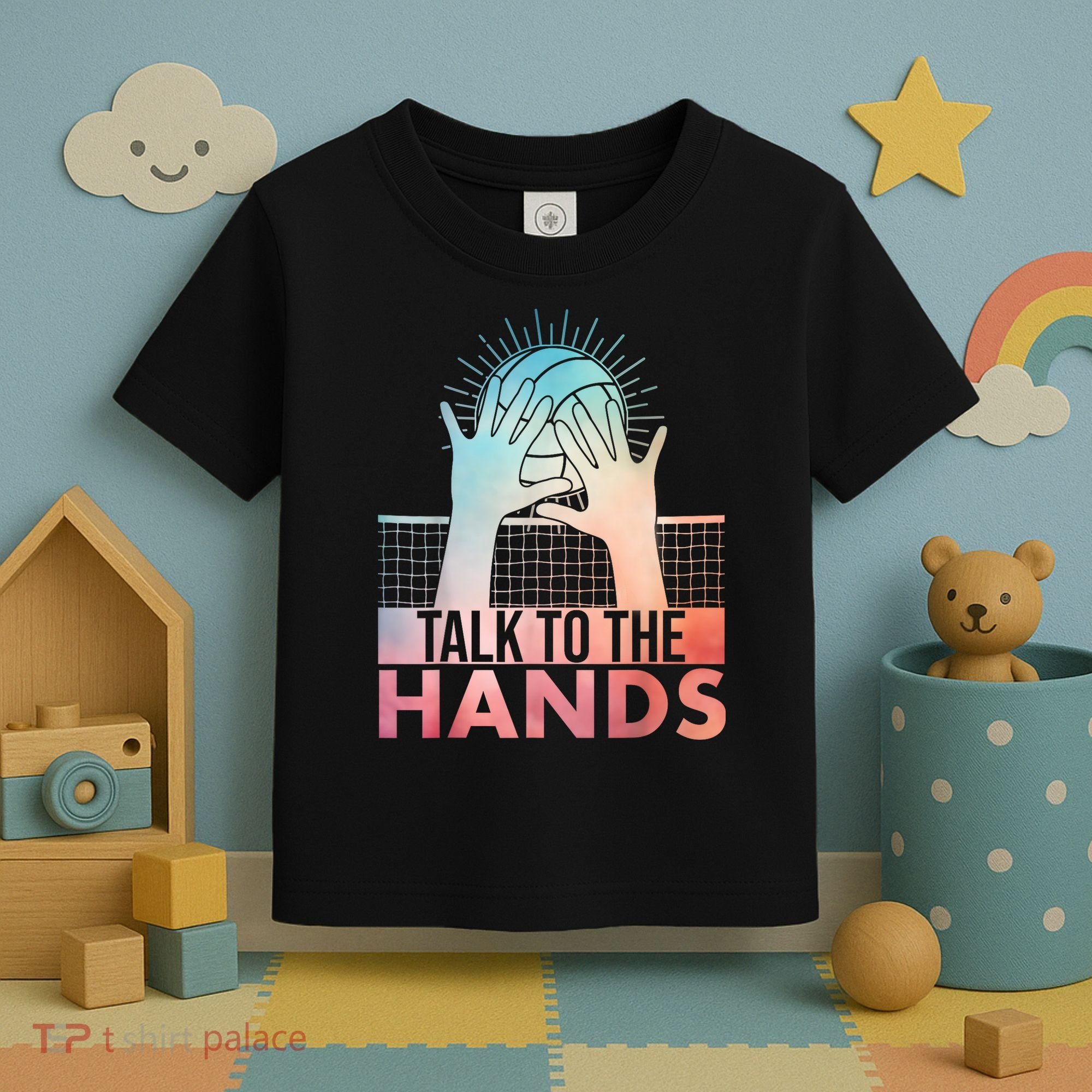 Funny Volleyball Art For Blocker Volleyball Player Toddler T-Shirt