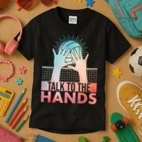 Funny Volleyball Art For Blocker Volleyball Player Kids T-Shirt thumb 3