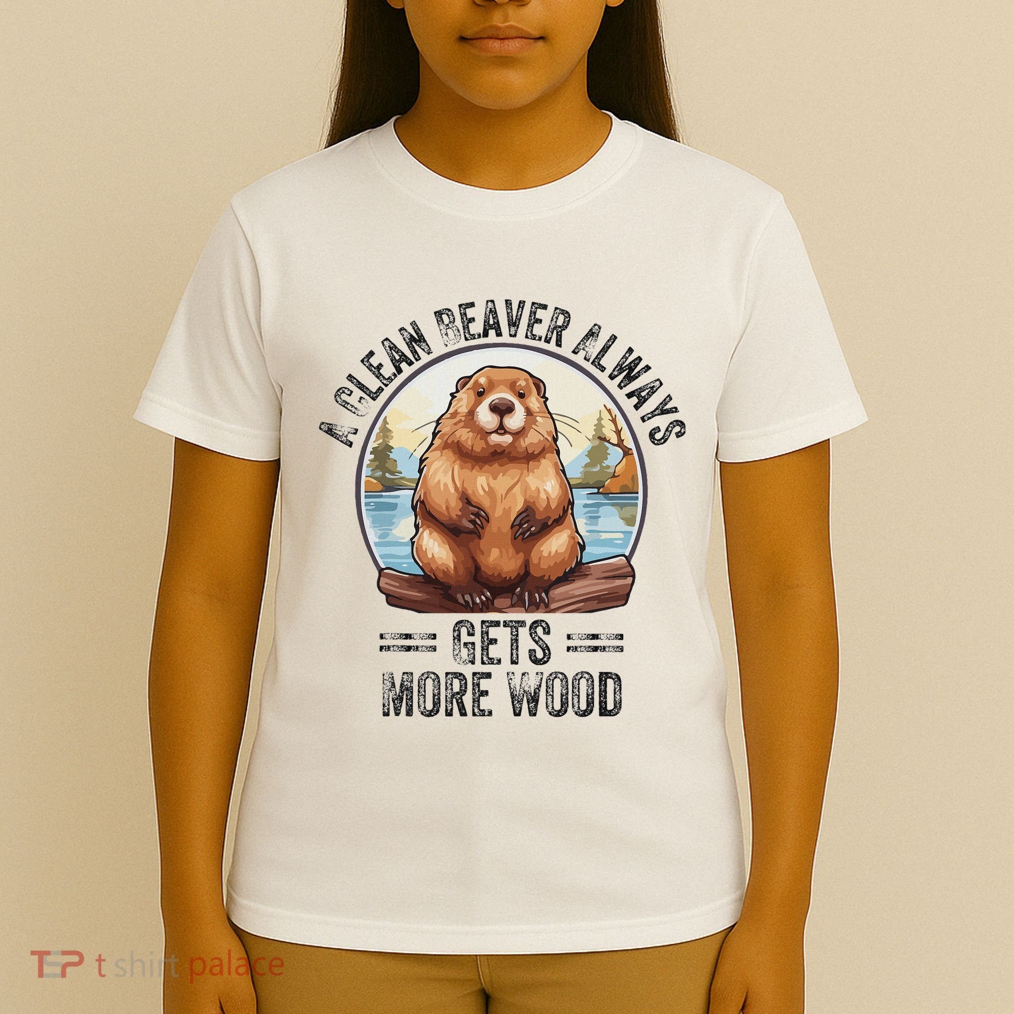 Funny Vintage A Clean Beaver Always Gets More Wood T-Shirt