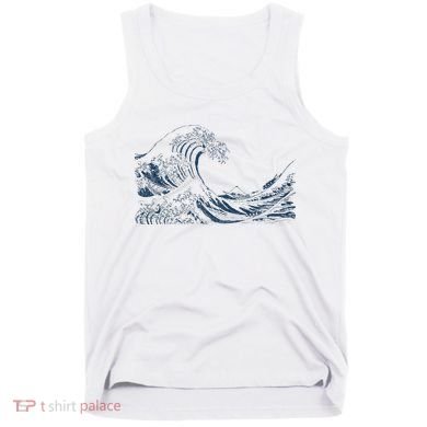 Famous Vintage Art Great Ocean Wave Hokusai Special Design Tank Top