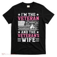 Female Veteran And VeteranS Wife Wo Veteran Mom Grandma T-Shirt thumb 0