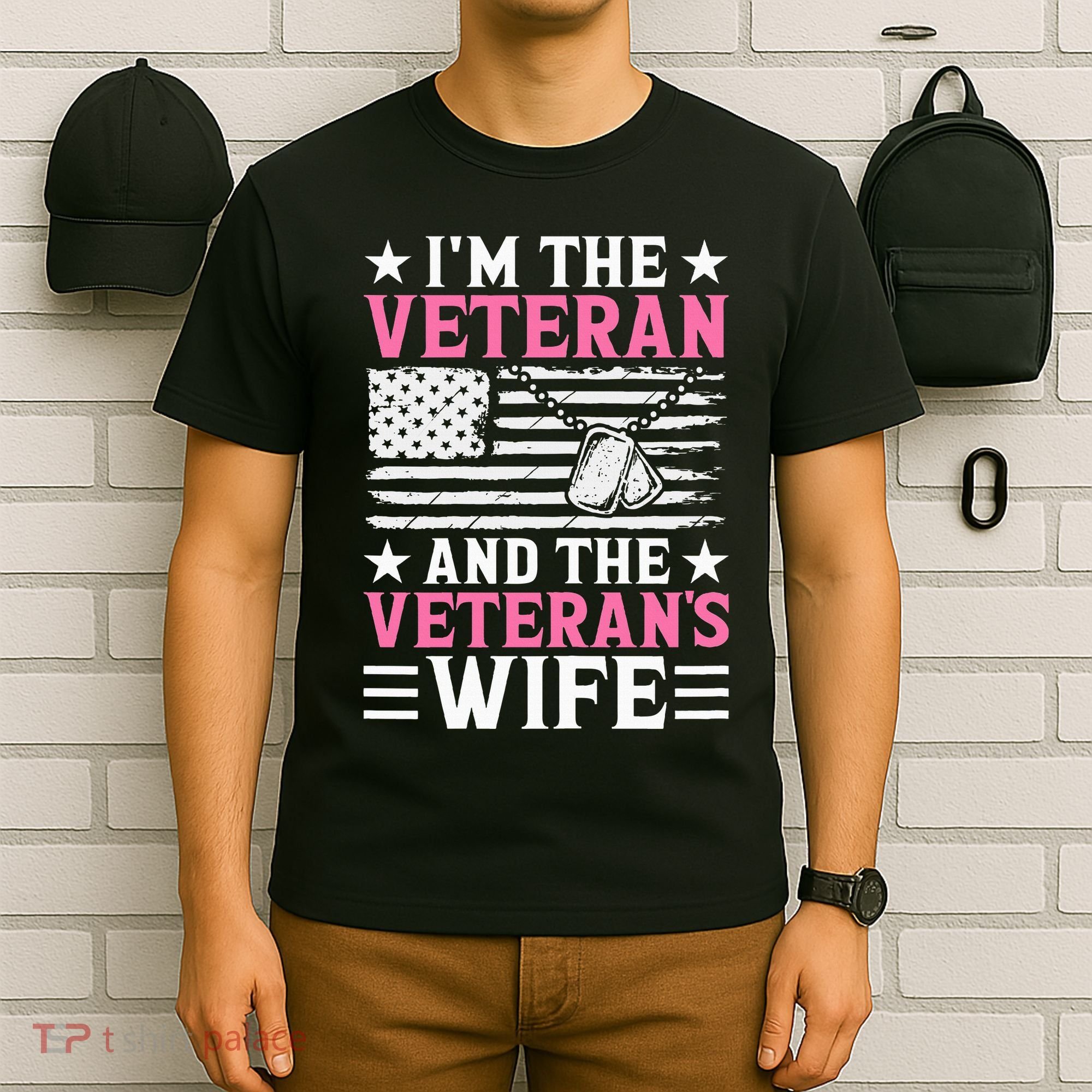 Female Veteran And VeteranS Wife Wo Veteran Mom Grandma T-Shirt