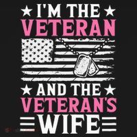 Female Veteran And VeteranS Wife Wo Veteran Mom Grandma T-Shirt thumb 7