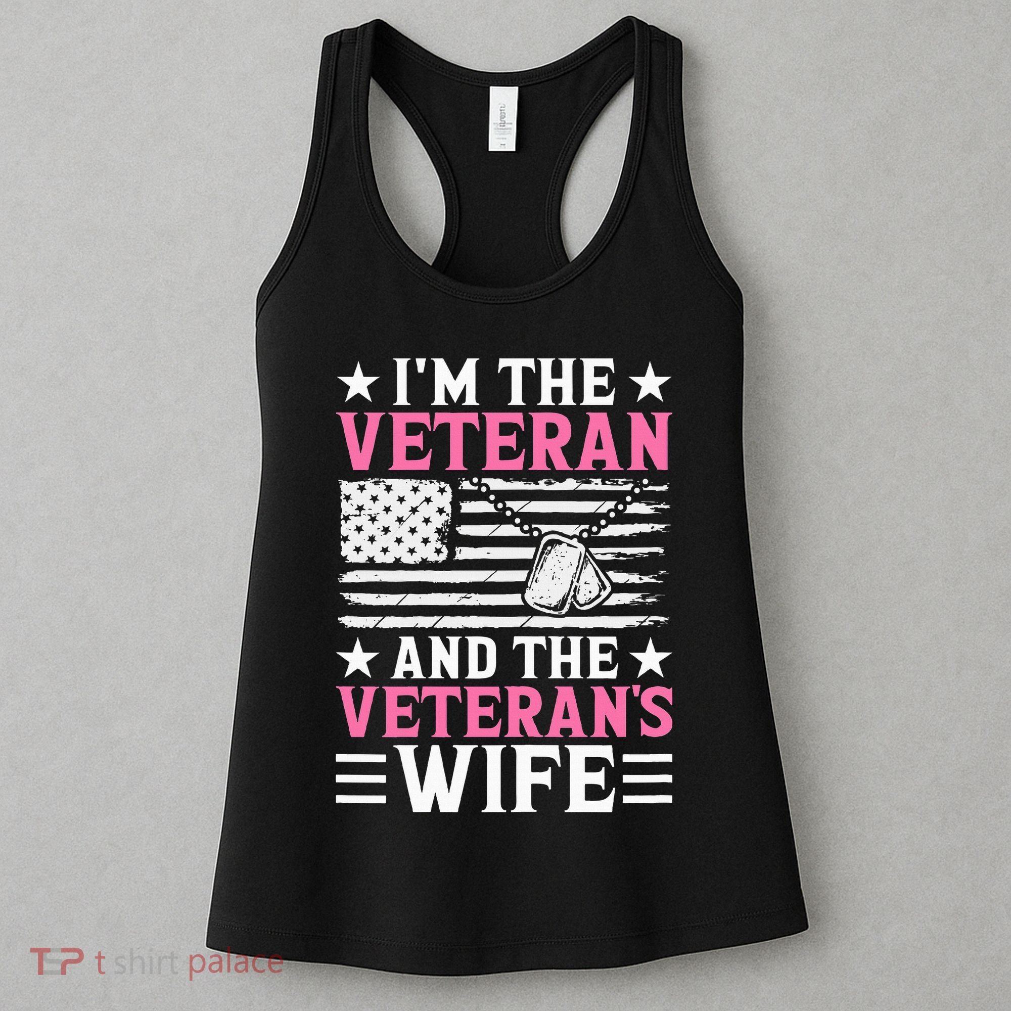 Female Veteran And VeteranS Wife Wo Veteran Mom Grandma Women's Tank Top