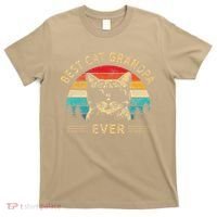 Funny Vintage Best Cat Grandpa Ever Funny Fathers Day T-Shirt thumb 0