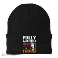 Fully Vaccinated By The Blood Of Jesus Beanie thumb 0