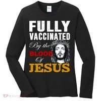 Fully Vaccinated By The Blood Of Jesus Women's Long Sleeve Shirt thumb 0