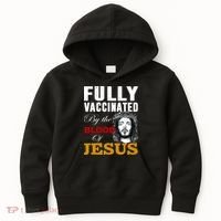 Fully Vaccinated By The Blood Of Jesus Kids Hoodie thumb 0