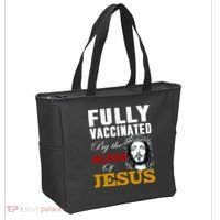Fully Vaccinated By The Blood Of Jesus Tote Bag thumb 2