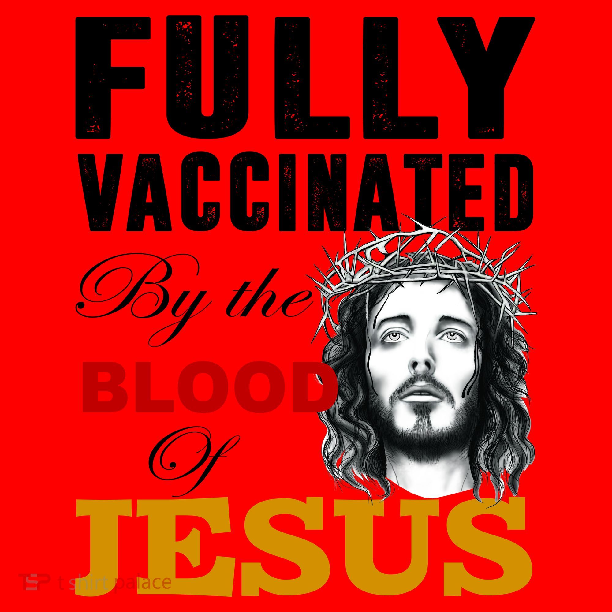 Fully Vaccinated By The Blood Of Jesus Santa Hat