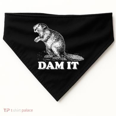 Funny Vintage Beaver Dam It USA-Made Doggie Bandana