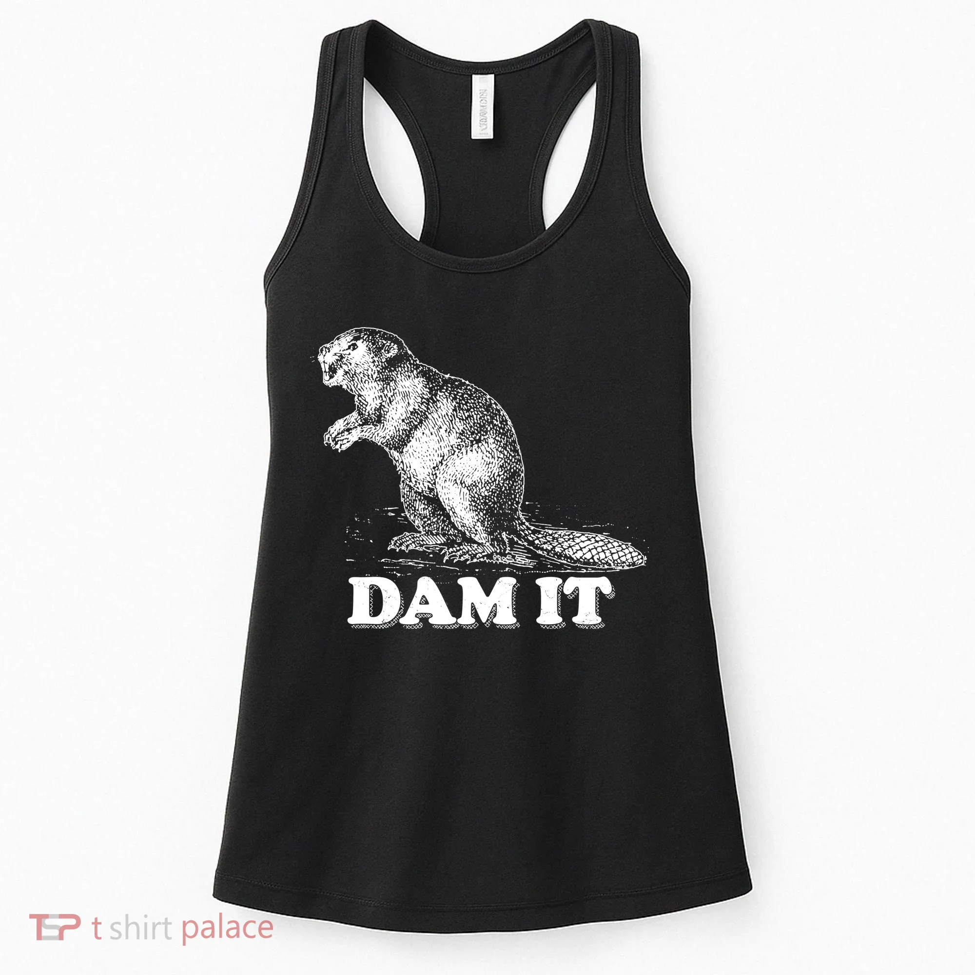 Funny Vintage Beaver Dam It Women's Tank Top