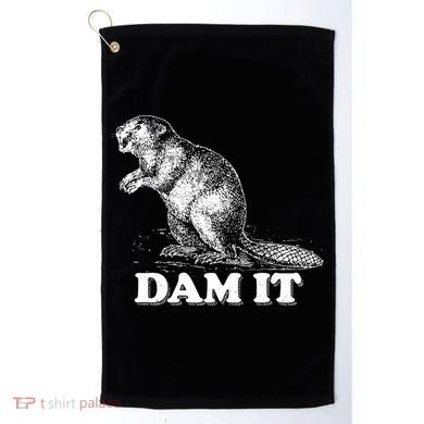 Funny Vintage Beaver Dam It Golf Towel