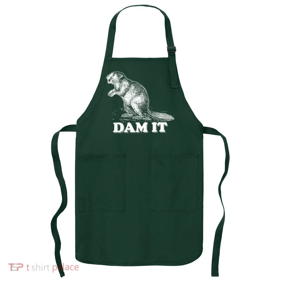 Funny Vintage Beaver Dam It Apron