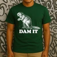 Funny Vintage Beaver Dam It T-Shirt thumb 3