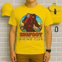 Funny Vintage Bigfoot Hiking Club T-Shirt thumb 6