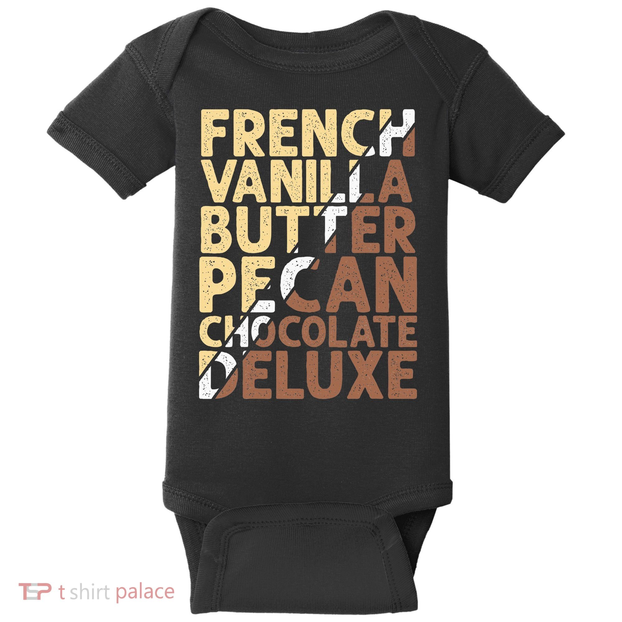 French Vanilla Butter Pecan Chocolate Deluxe Baby Bodysuit