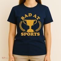 Funny Vintage Bad At Sports Trophy Award T-Shirt thumb 4