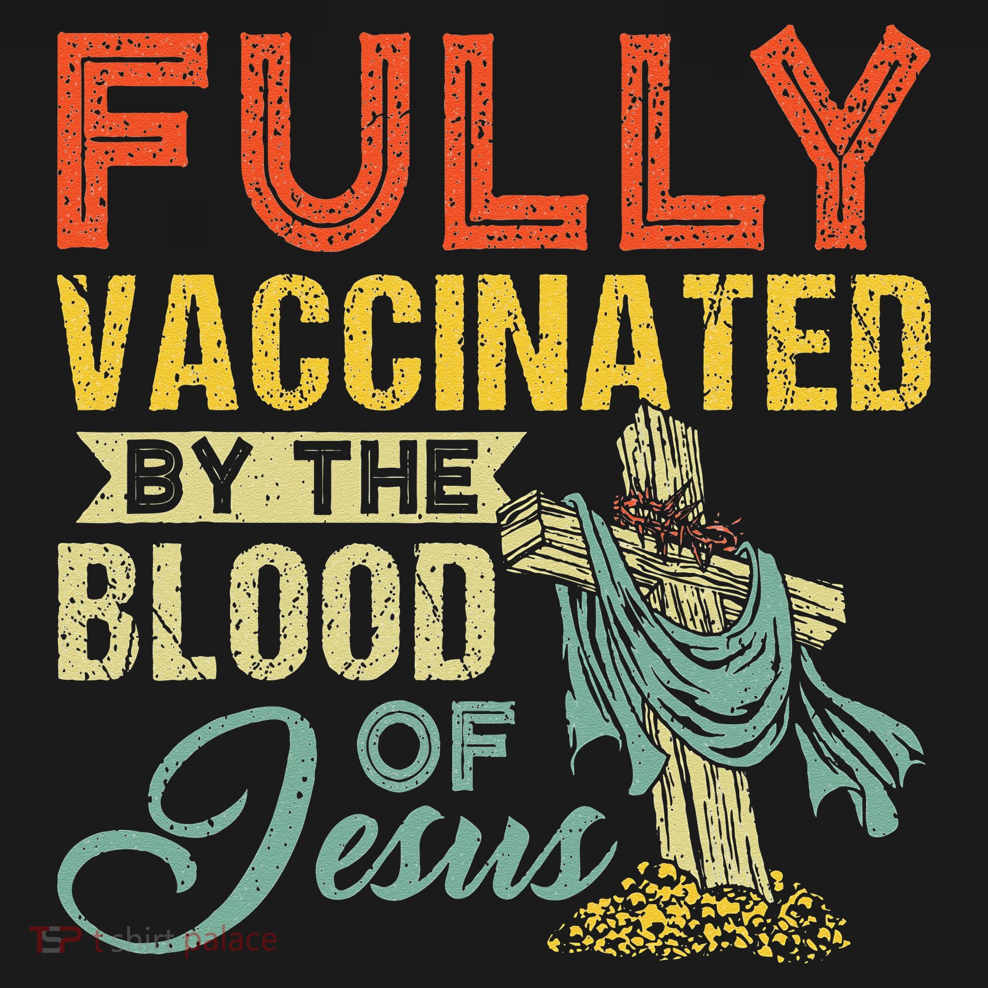 Fully Vaccinated By The Blood Of Jesus Funny Christian Women's Hoodie