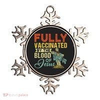Fully Vaccinated By The Blood Of Jesus Funny Christian Ornament thumb 0