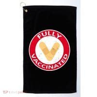 Fully Vaccinated Brandade Funny Pandemic Golf Towel thumb 0