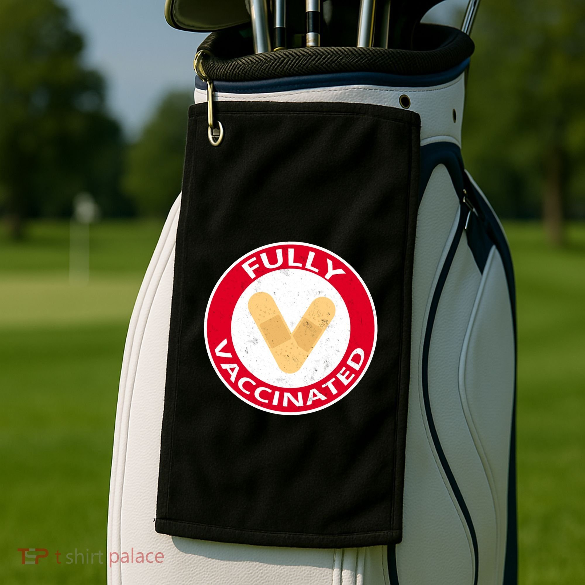 Fully Vaccinated Brandade Funny Pandemic Golf Towel