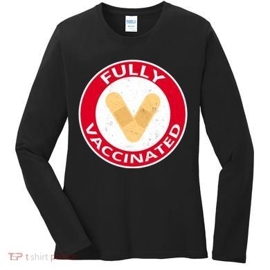 Fully Vaccinated Brandade Funny Pandemic Women's Long Sleeve Shirt