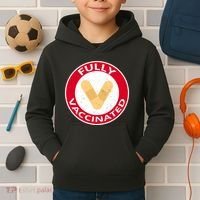 Fully Vaccinated Brandade Funny Pandemic Kids Hoodie thumb 2