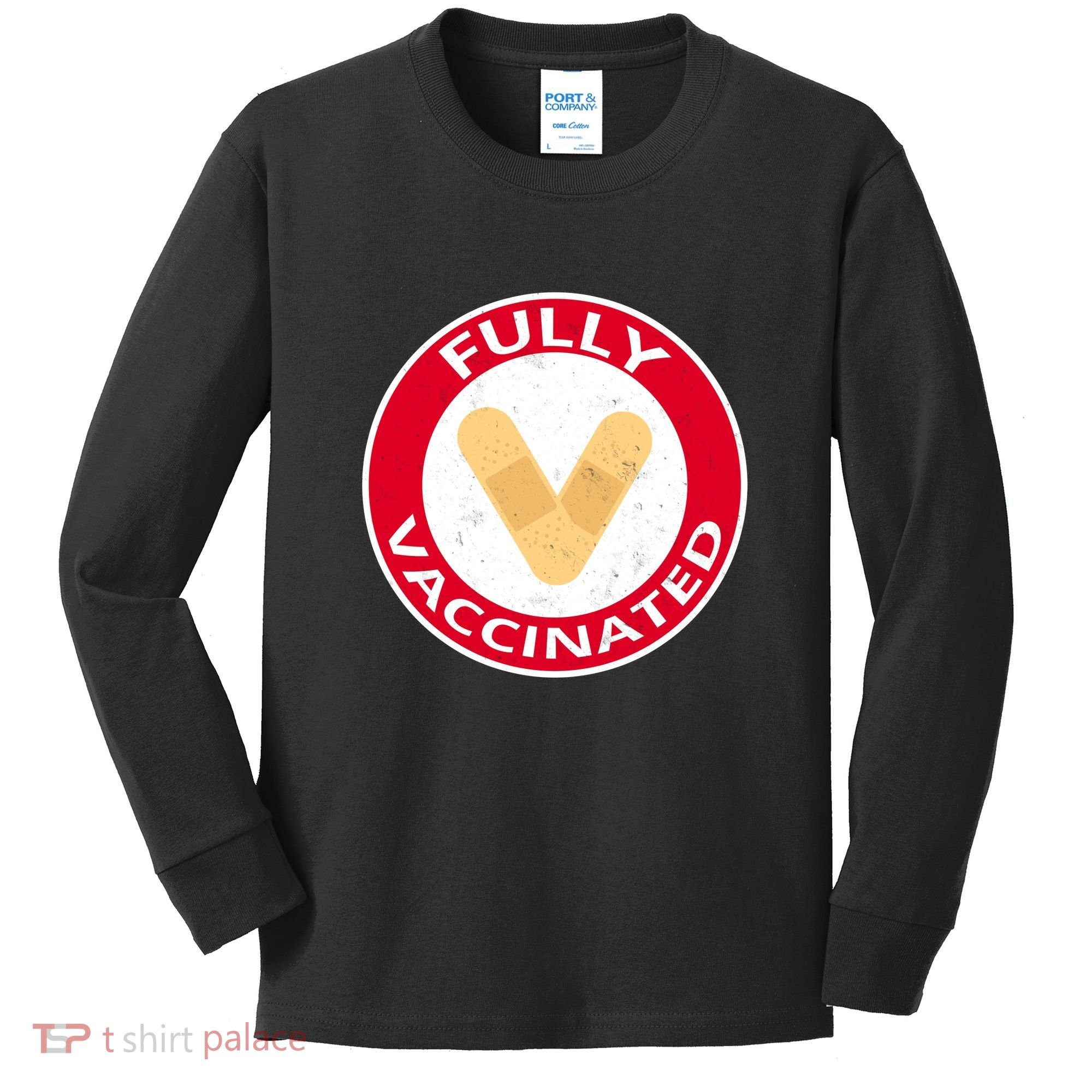 Fully Vaccinated Brandade Funny Pandemic Kids Long Sleeve Shirt