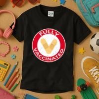 Fully Vaccinated Brandade Funny Pandemic Kids T-Shirt thumb 3