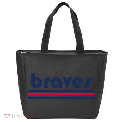 Funny Vintage Braves Retro Three Stripe Weathered 2dark Tote Bag