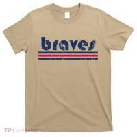 Funny Vintage Braves Retro Three Stripe Weathered 2dark T-Shirt thumb 0