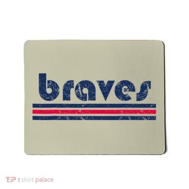 Funny Vintage Braves Retro Three Stripe Weathered 2dark Mousepad