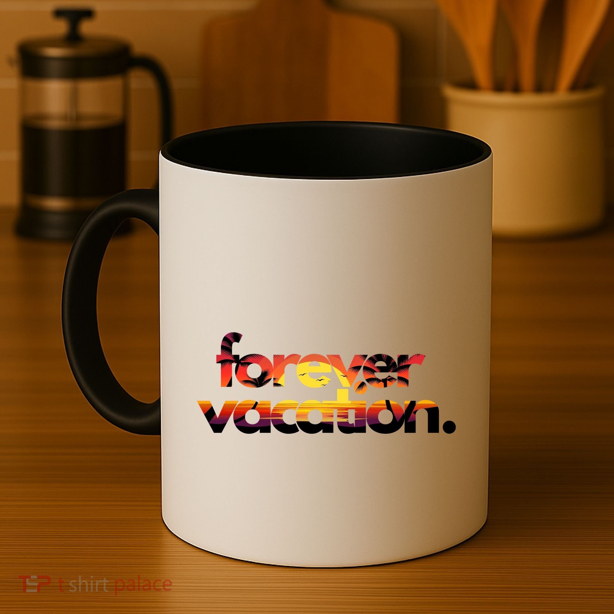 Forever Vacation Beach Sunset Tropical Coffee Mug