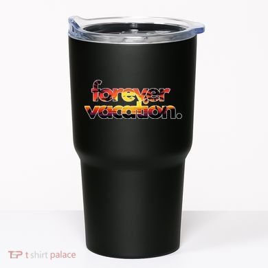 Forever Vacation Beach Sunset Tropical Tumbler