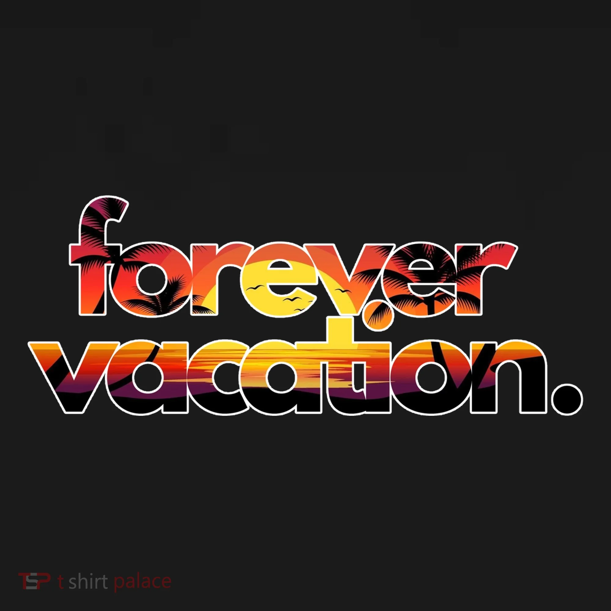 Forever Vacation Beach Sunset Tropical Women's Tank Top