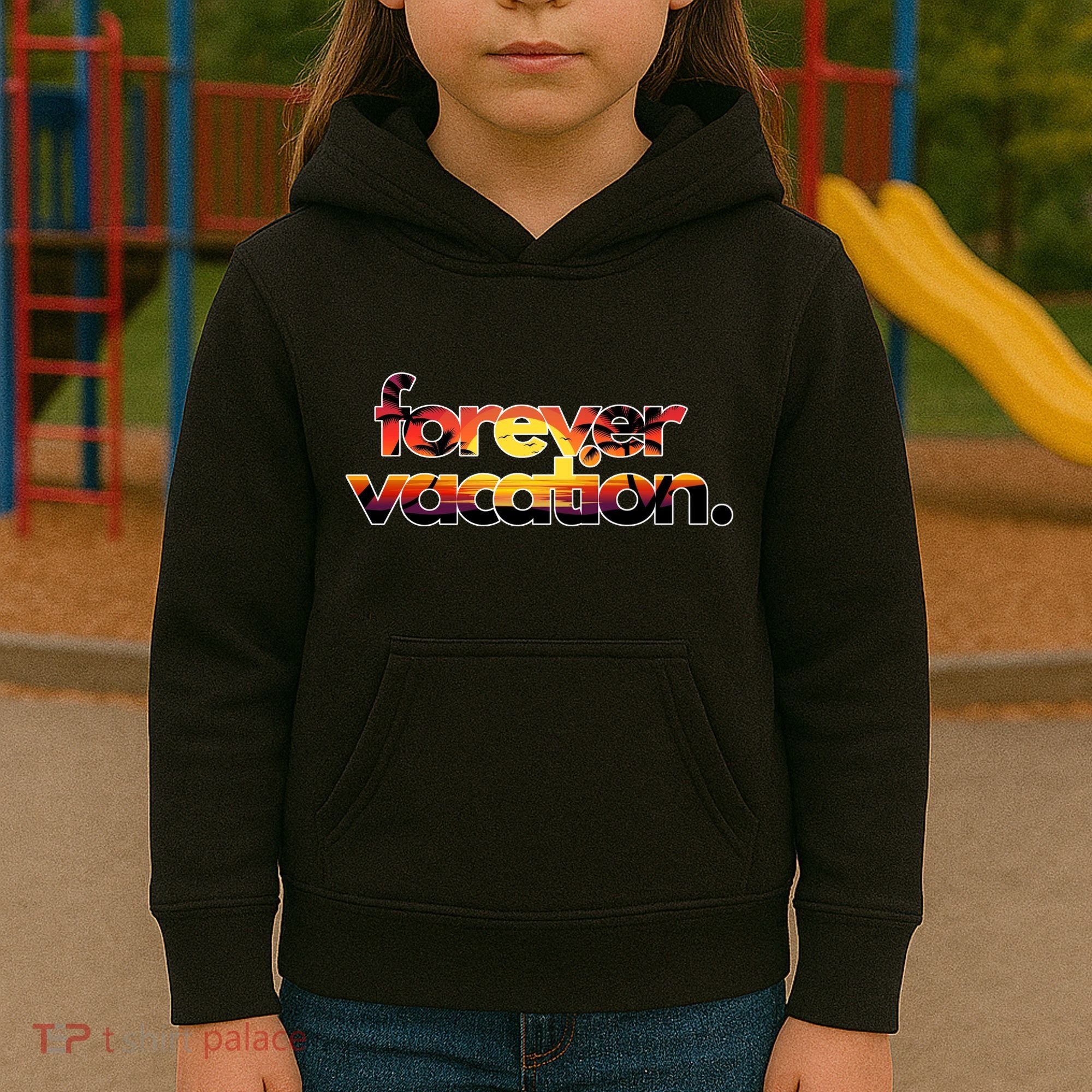 Forever Vacation Beach Sunset Tropical Kids Hoodie