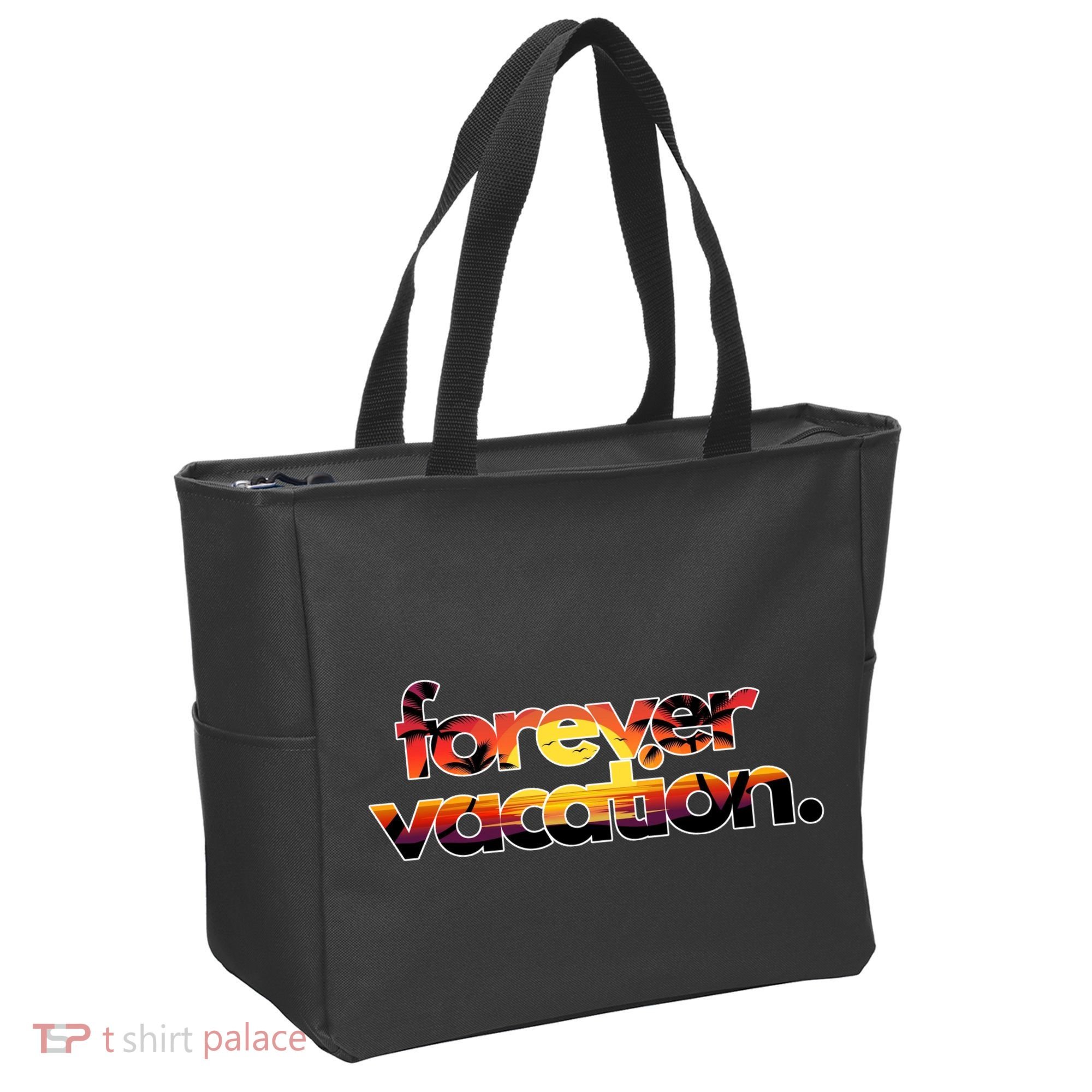 Forever Vacation Beach Sunset Tropical Tote Bag