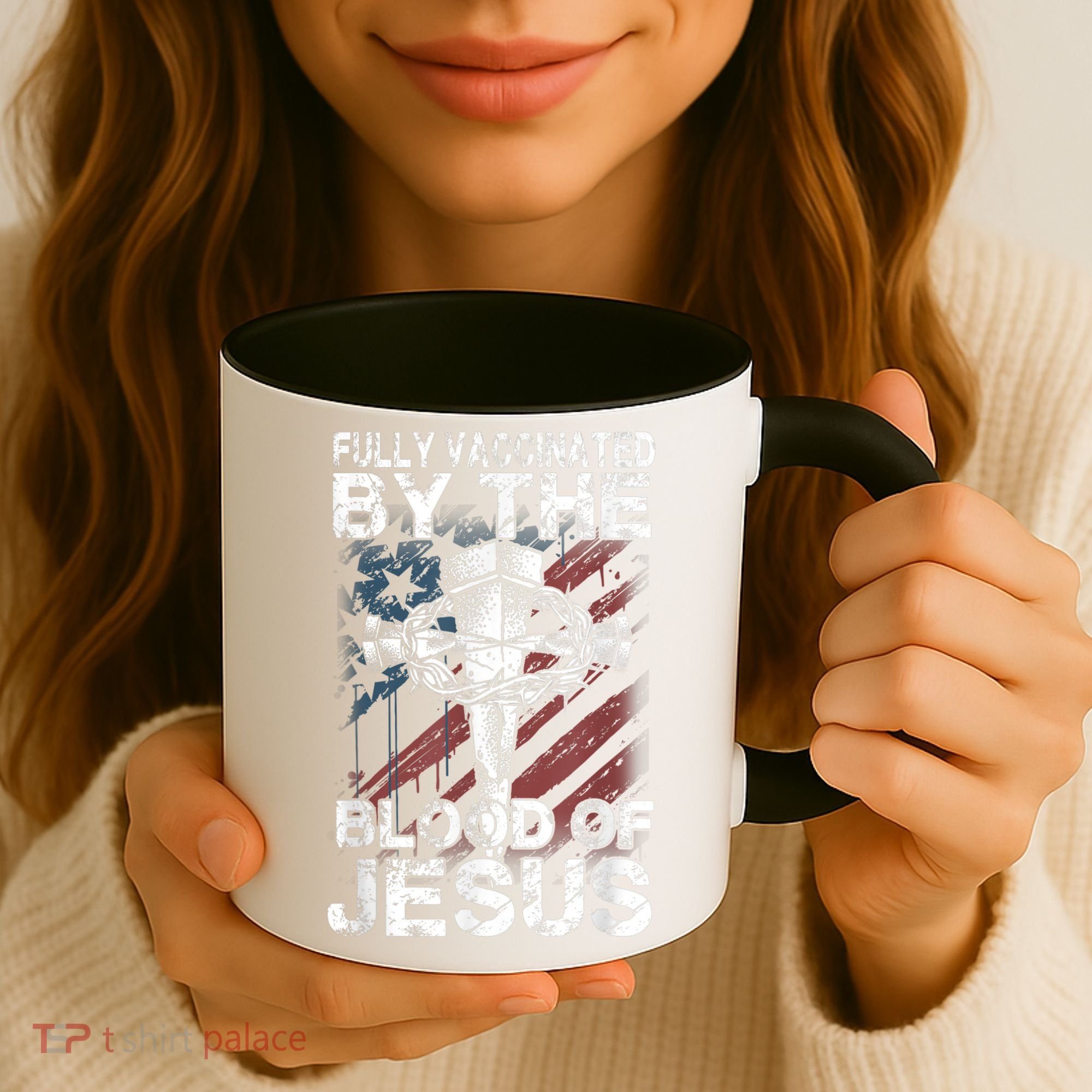 Fully Vaccinated By The Blood Of Jesus Faith Christian Coffee Mug