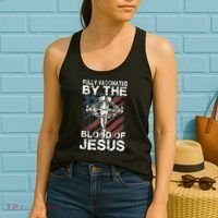 Fully Vaccinated By The Blood Of Jesus Faith Christian Women's Tank Top thumb 2