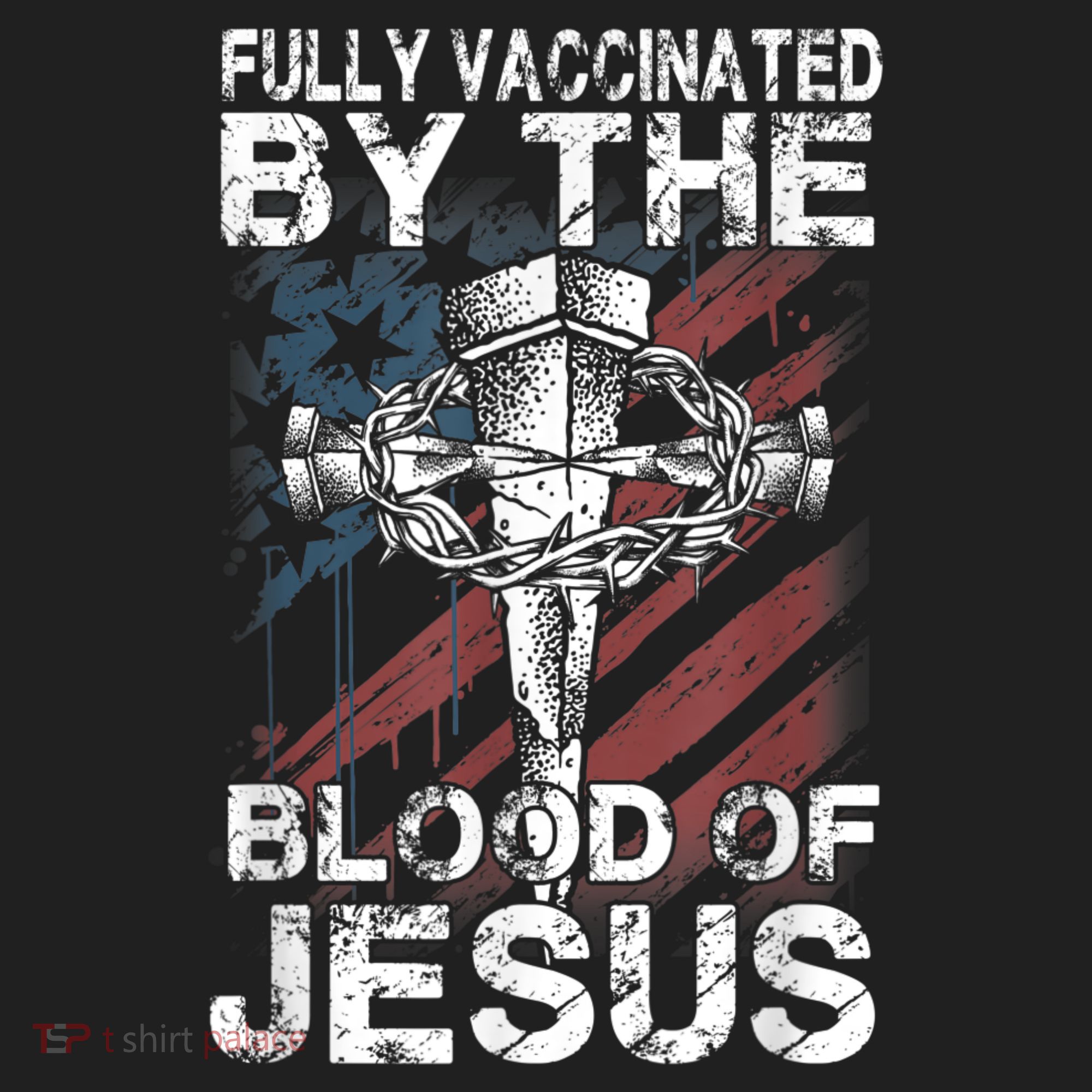 Fully Vaccinated By The Blood Of Jesus Faith Christian Golf Towel
