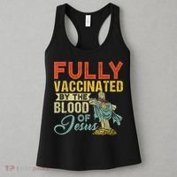 Fully Vaccinated By The Blood Of Jesus Funny Christian Women's Tank Top thumb 3